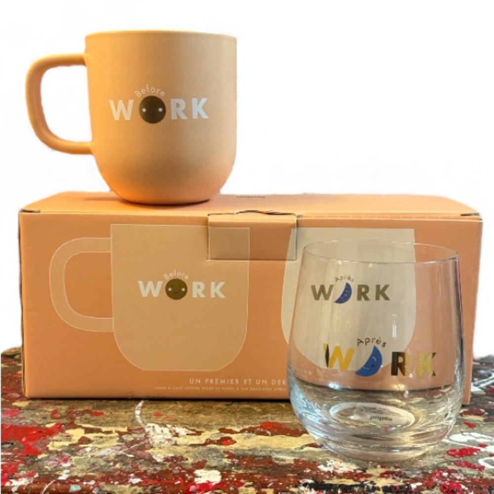 Indigo First and Last Call Before and After Work Coffee and Wine Set